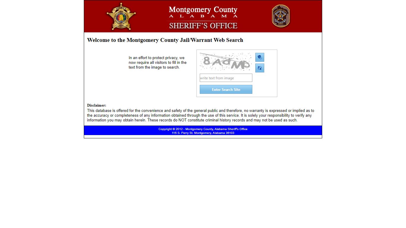 Montgomery County Public Web Search